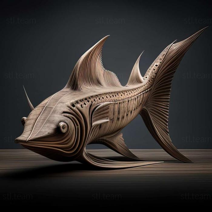 3D модель Осетрові, як лорікарії, сомові риби (STL)